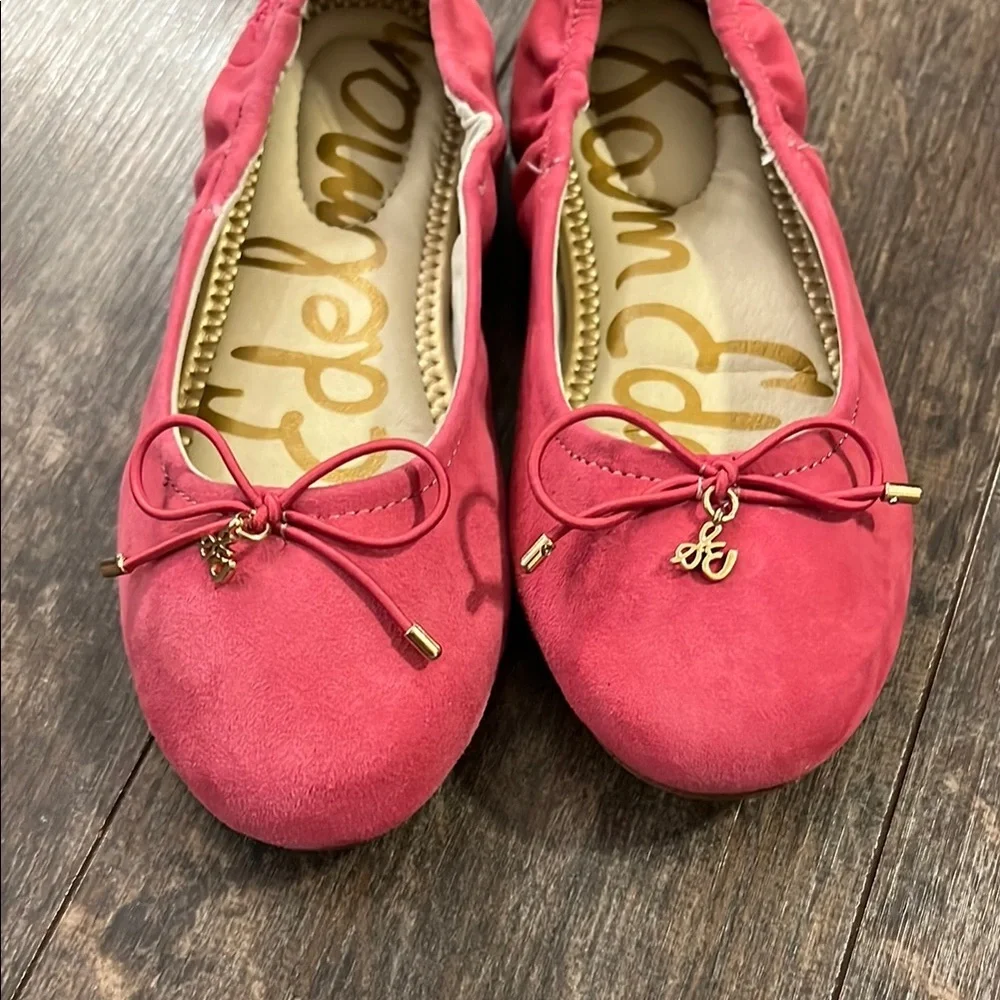 Sam Edelman Pink Suede Ballet Flats